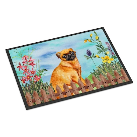 Carolines Treasures Small Brabant Griffon Spring Indoor or Outdoor Mat - 18 x 27 in. CK1229MAT